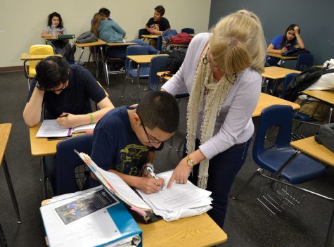 "The students at Miami High are great because they have helped me improve my English," said substitute teacher Ms. Liliam Queris.