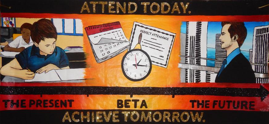 Banner made by Beta Honor Society
