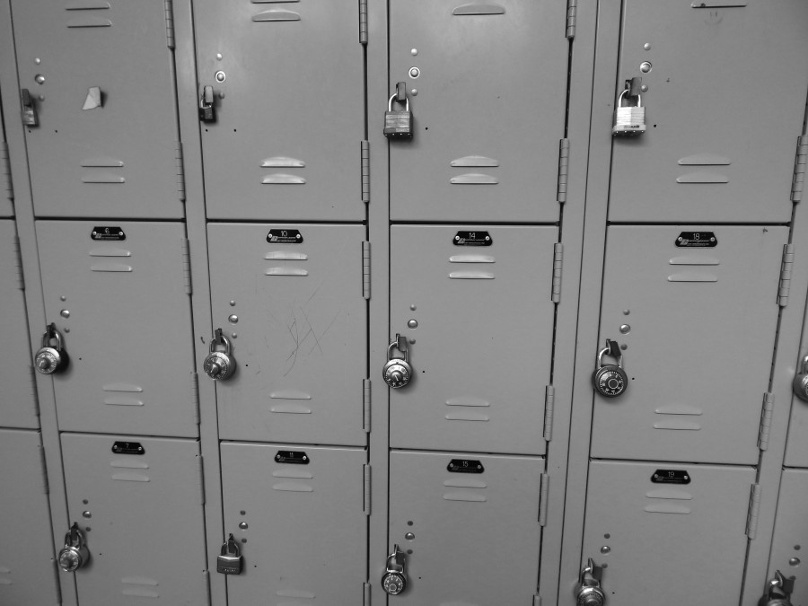 These lockers located outside room 4203, are just for students who have band class.