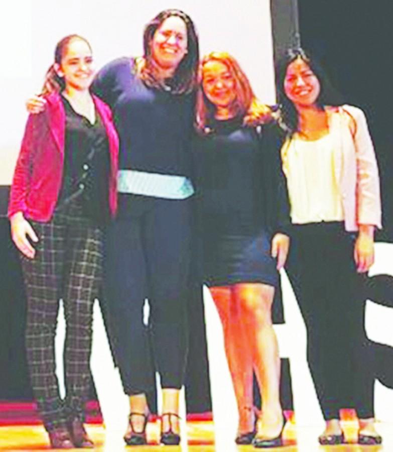 GenLx speakers junior Laura Palamino, Miami High alumna Jaqueline Gonzalez, sophomore Valentina Molina, and senior Melissa Carcamo. (From left to right)