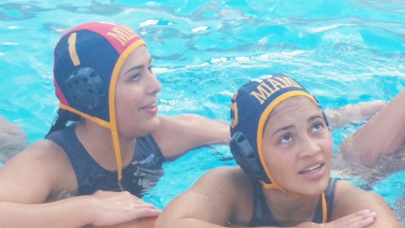 Senior Karla Escobar and Junior Isabella Pujol after defeating Terra 10-5.