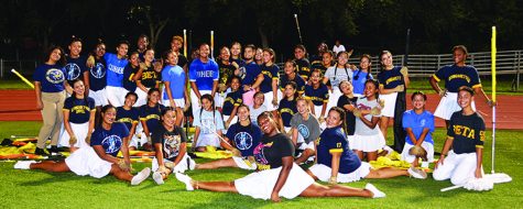 The Color Guard team at the club pride game on September 16, 2016.