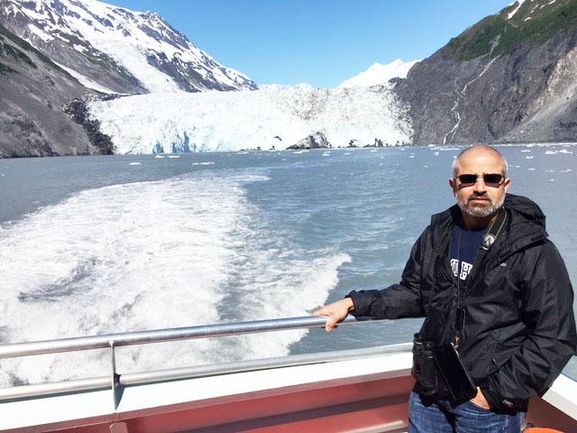 Dr. Yoham on a cruise in Alaska.