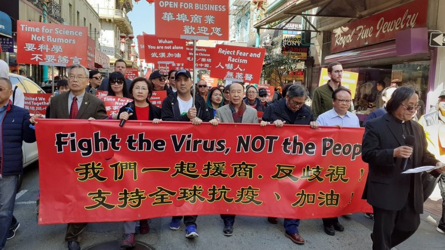 (Source: https://www.liberationnews.org)
Chinese residents in San Franciscos Chinatown rallied to show support for the Chinese community, as a result of the increased anti-Chinese racism.
