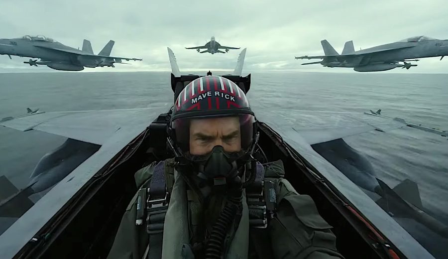 In this photography you can see Maverick in formation alongside the other planes, getting ready for the mission Source: Top Gun Maverick