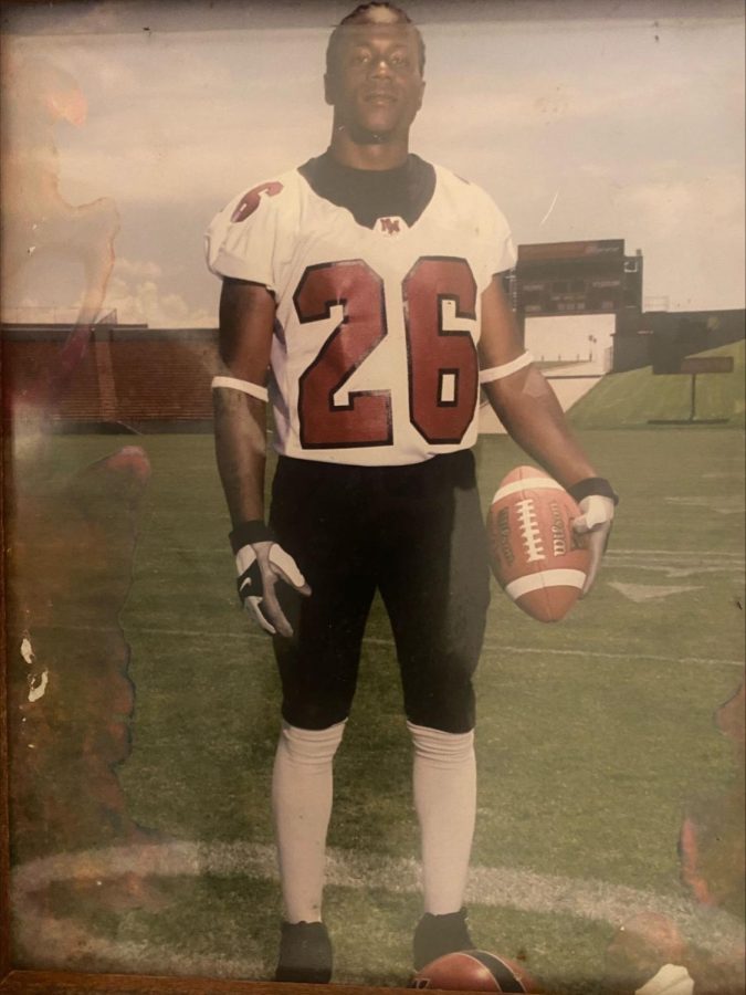 Darrell Bernard during his years of college football in Mexico state.