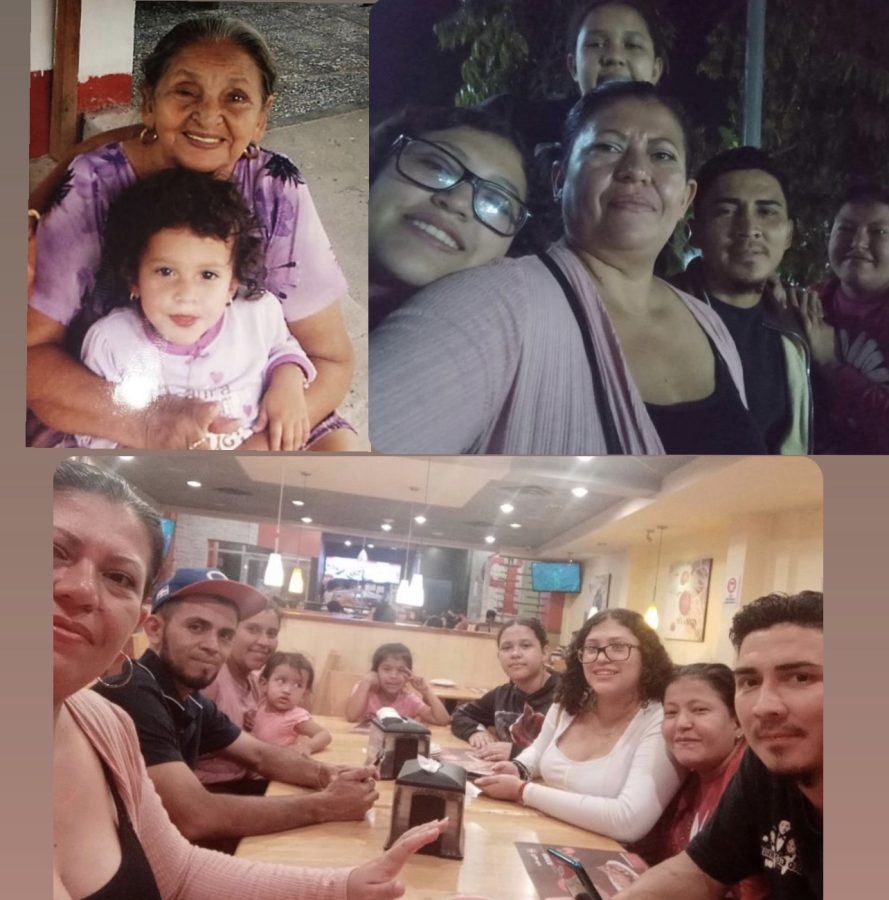 Me and my grandma when I was young. Me and my sister and her husband with my two nieces. And my family at Pizza Hut.