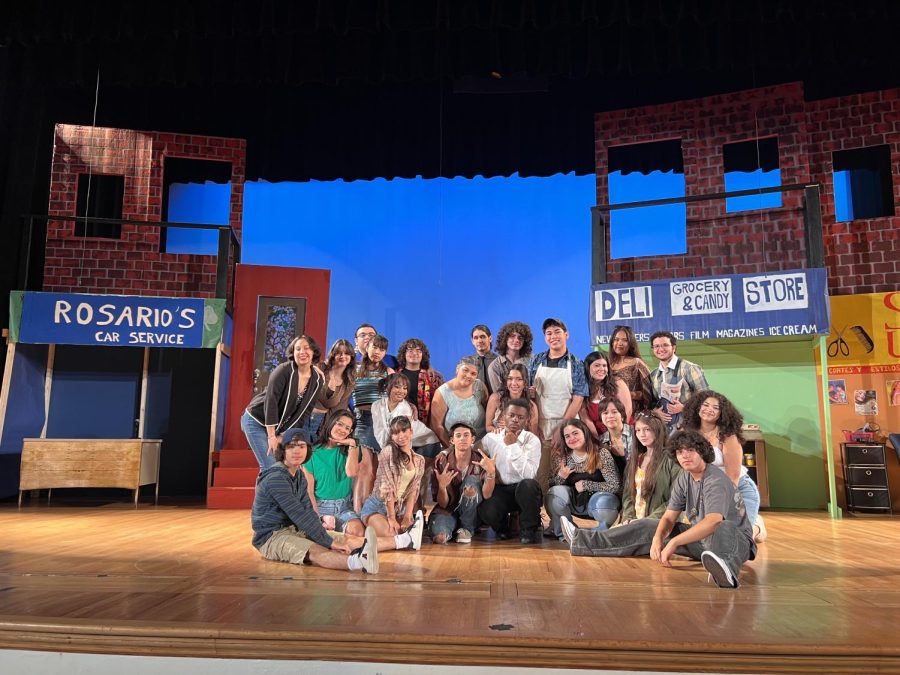 In the Heights cast on the night of their performance.