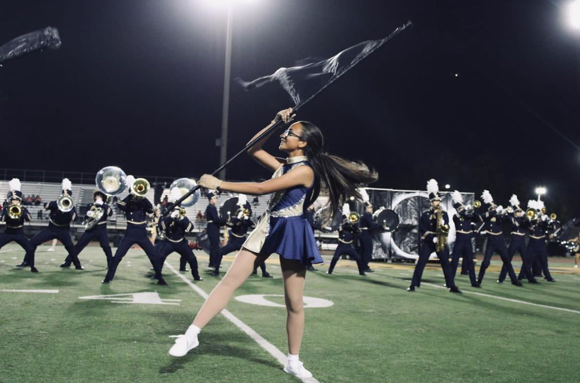 Bridget performing at the halftime show during this years Homecoming Game