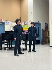 Matthew and Michael Porras at District Solo & Ensemble singing their duet