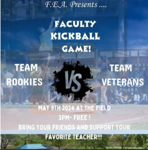 A promo for FEAs faculty kickball game.