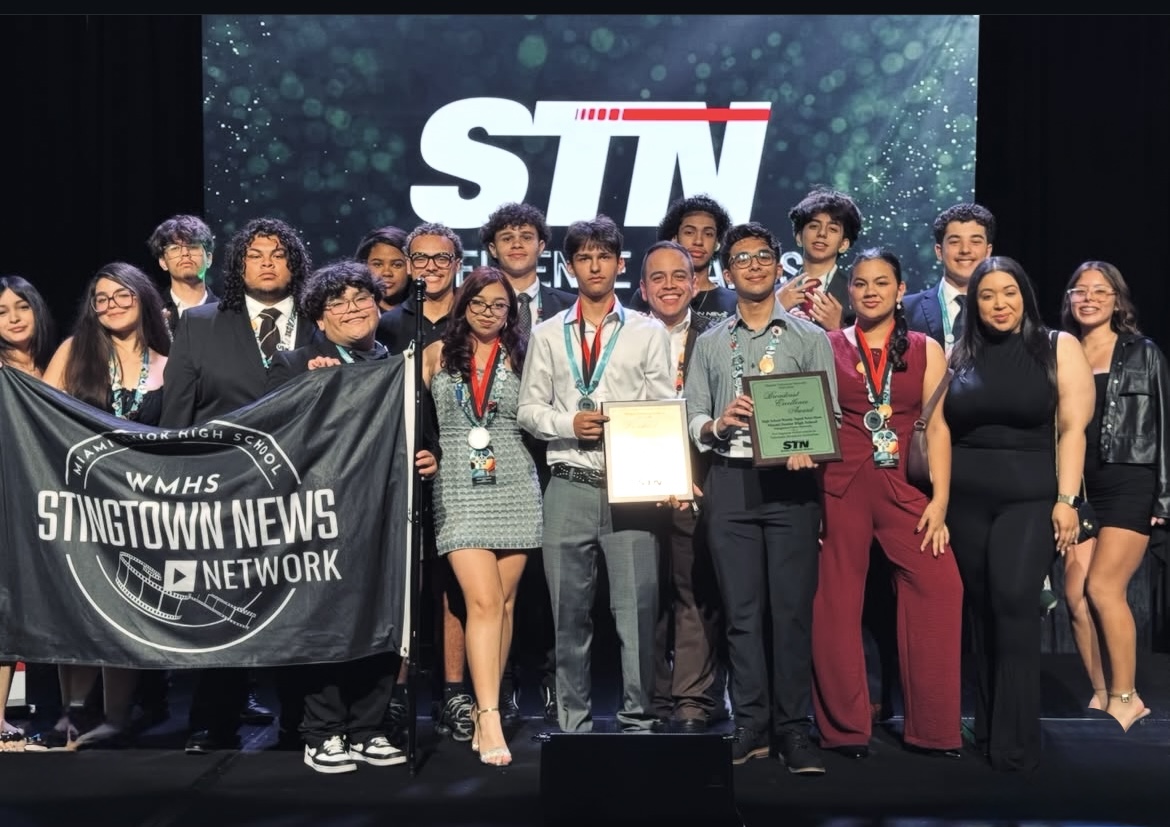 Stingtown News Team at the convention in Tampa with their awards.